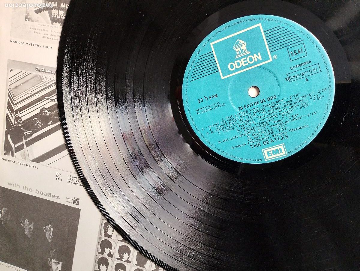 Discos de vinilo: The Beatles &lrm;&ndash; 20 Exitos De Oro 1979 ed espa&ntilde;ola - Foto 5