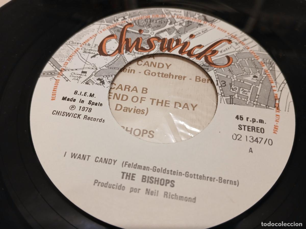 Discos de vinilo: The Bishops -I want Candy live!- (1978) single 7&rdquo; - Foto 3