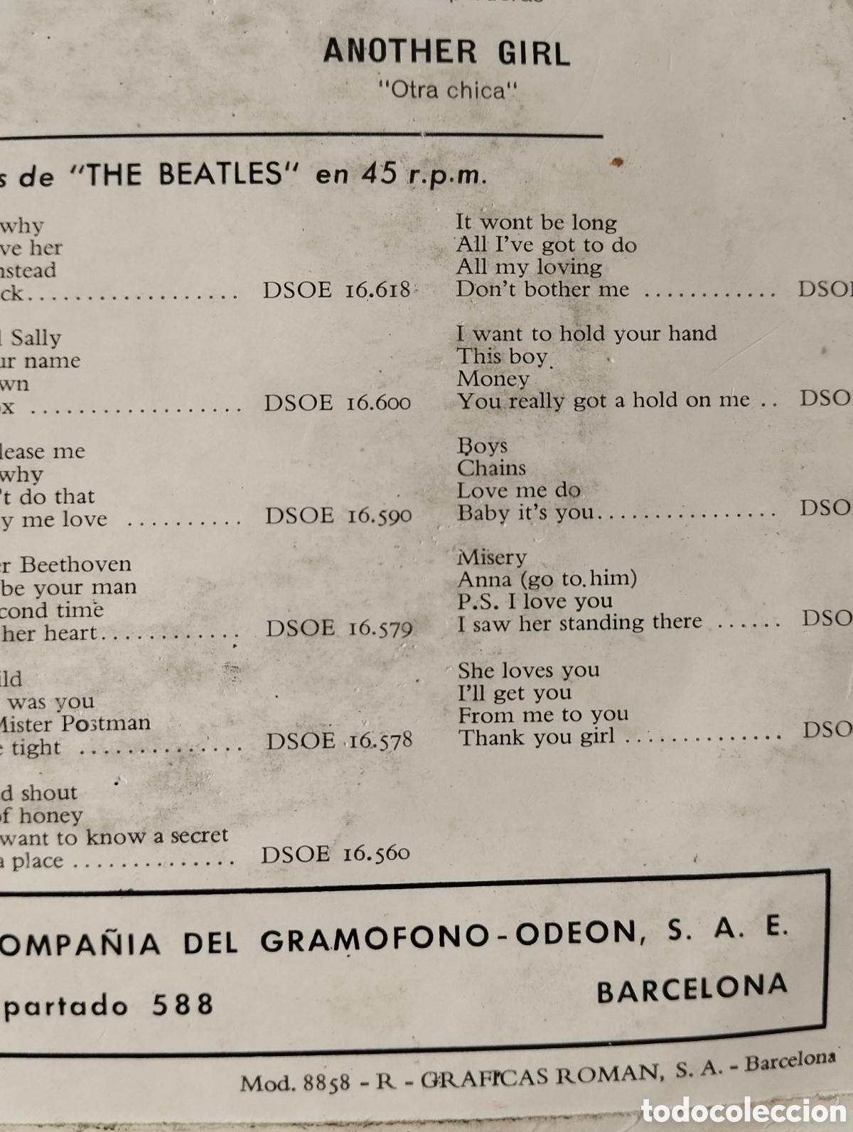 Discos de vinilo: The Beatles - Help! Socorro! - EP - Foto 5