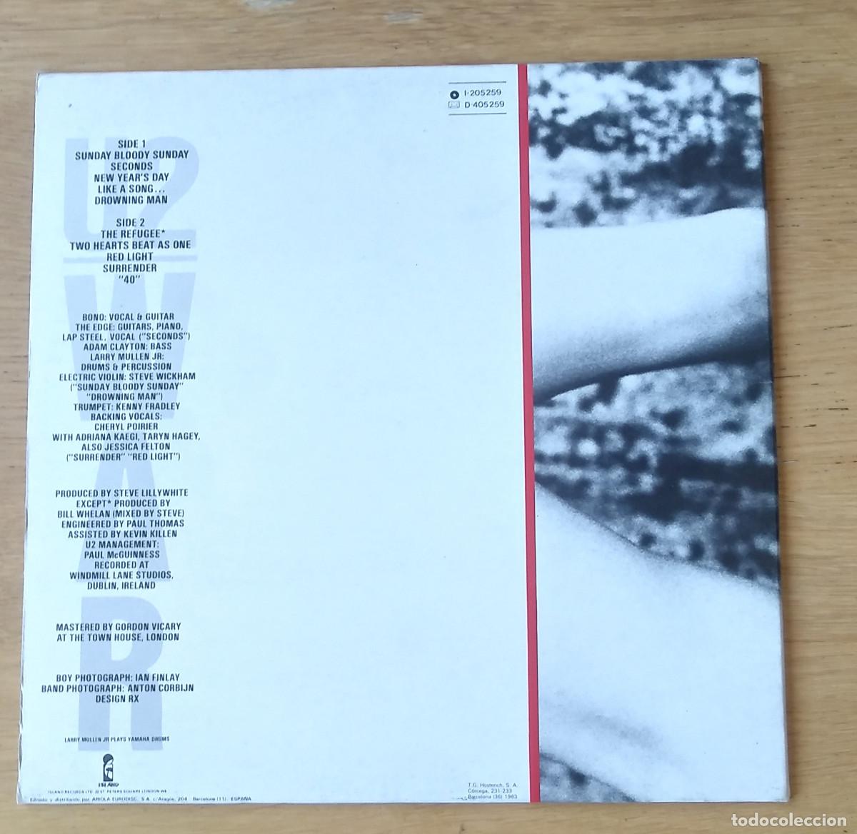 Discos de vinilo: U2: &rdquo;WAR&rdquo; LP VINILO 1983 - Foto 2