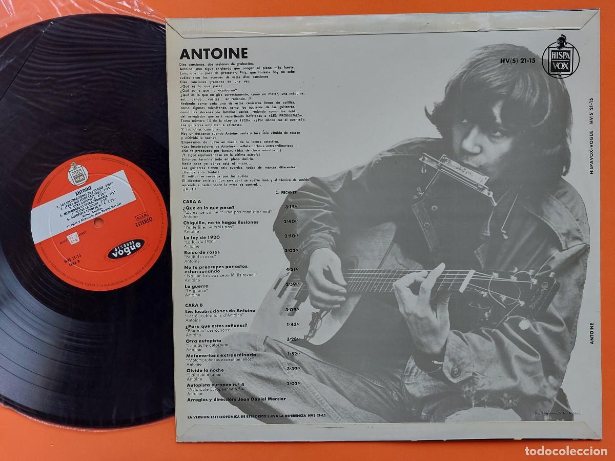 Discos de vinilo: ANTOINE - LP Spain 1&ordf; EDICI&Oacute;N - MINT - VOGUE - 1966 - Foto 2