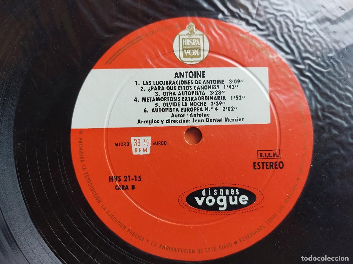 Discos de vinilo: ANTOINE - LP Spain 1&ordf; EDICI&Oacute;N - MINT - VOGUE - 1966 - Foto 4