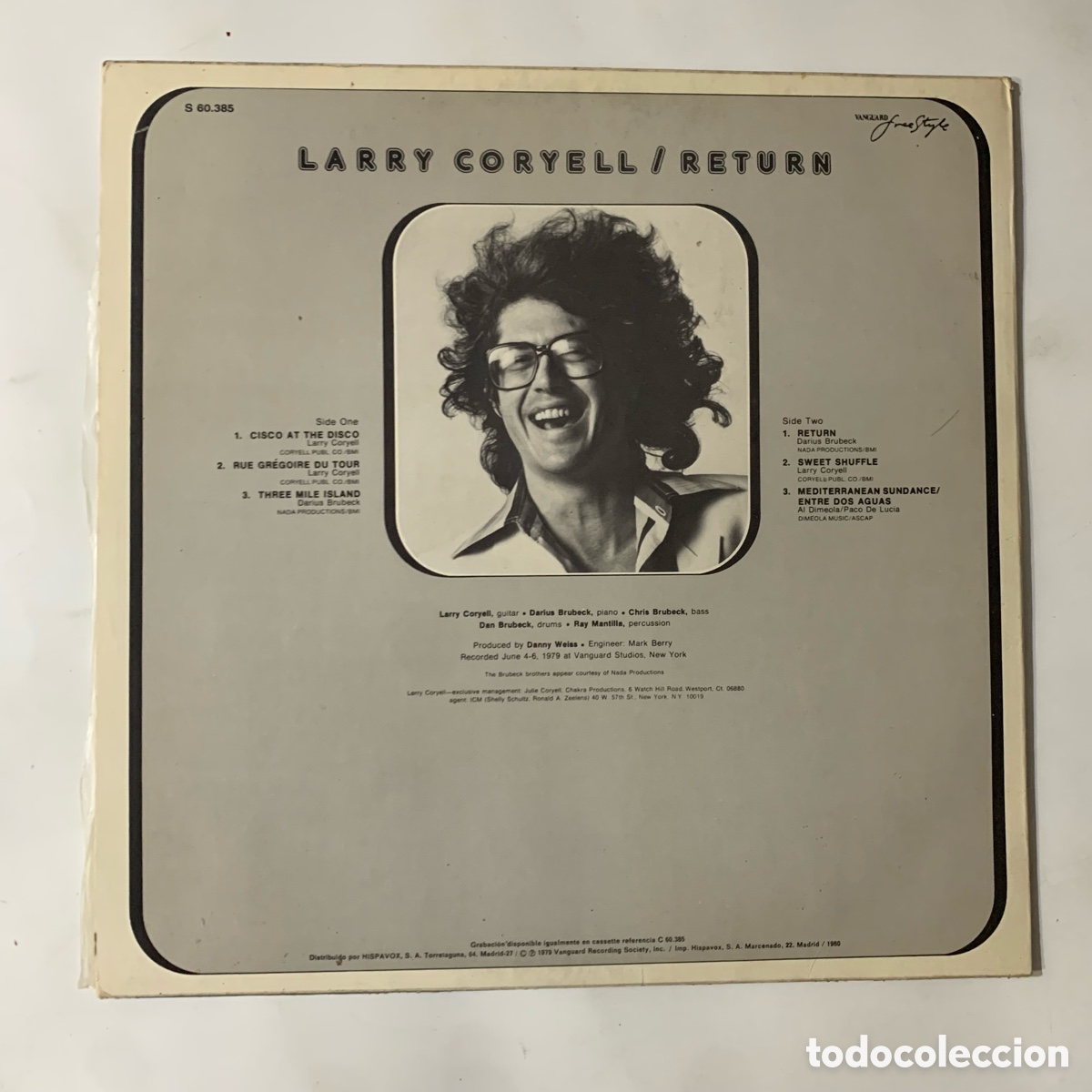 Discos de vinilo: lp Larry Coryell &lrm;&ndash; Return edicion espa&ntilde;ola de 1980 - Foto 2