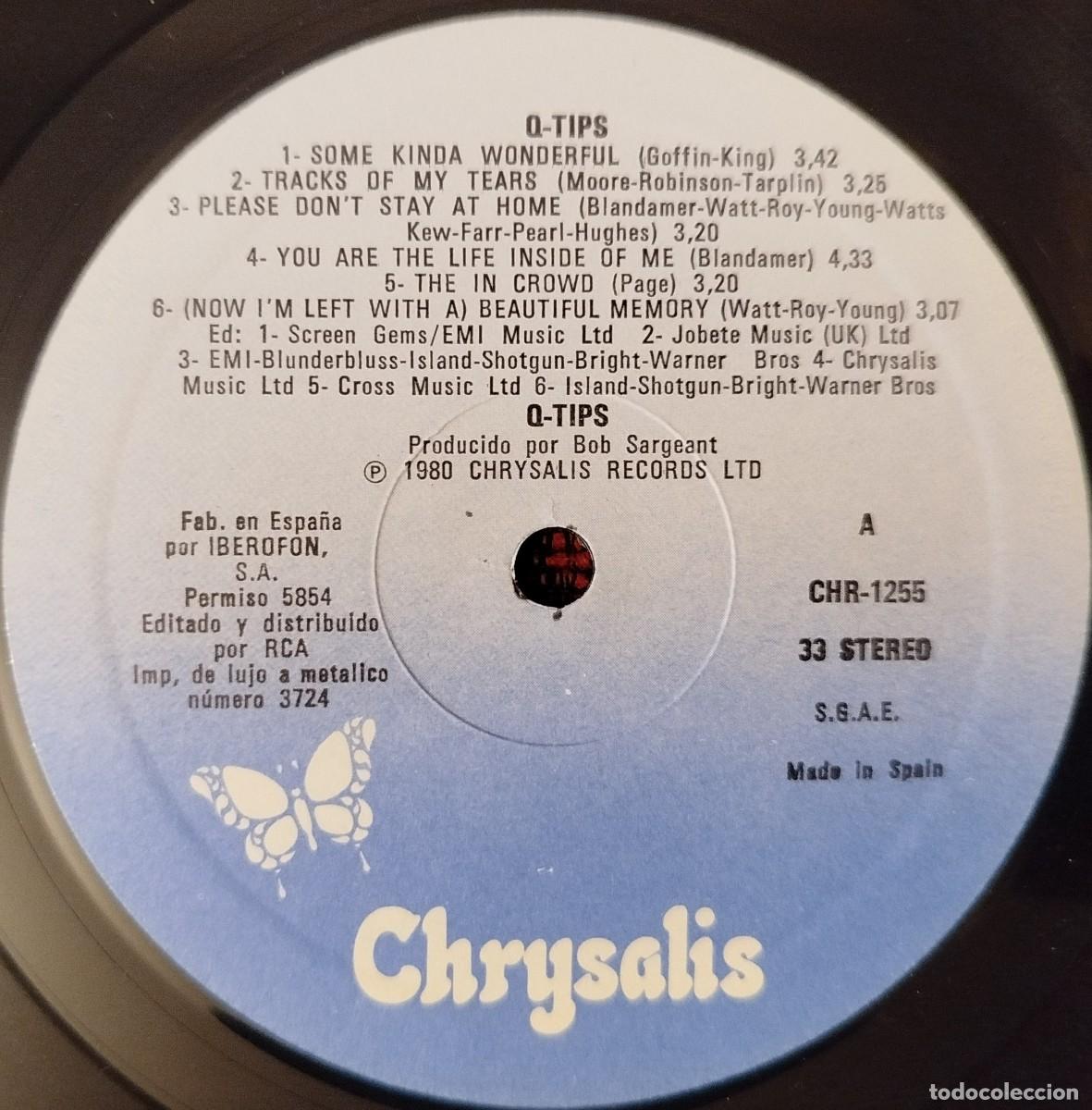 Discos de vinilo: Q-TIPS ** Q-Tips ** VINILO LP ORIGINAL 1980 - Foto 3