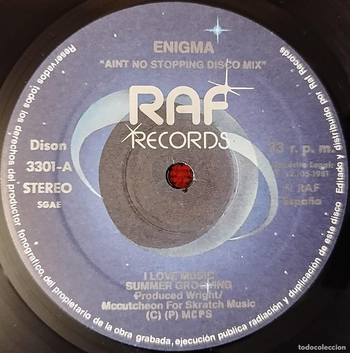 Discos de vinilo: ENIGMA ** Aint No Stoppin ** VINILO LP 1981 - Foto 3