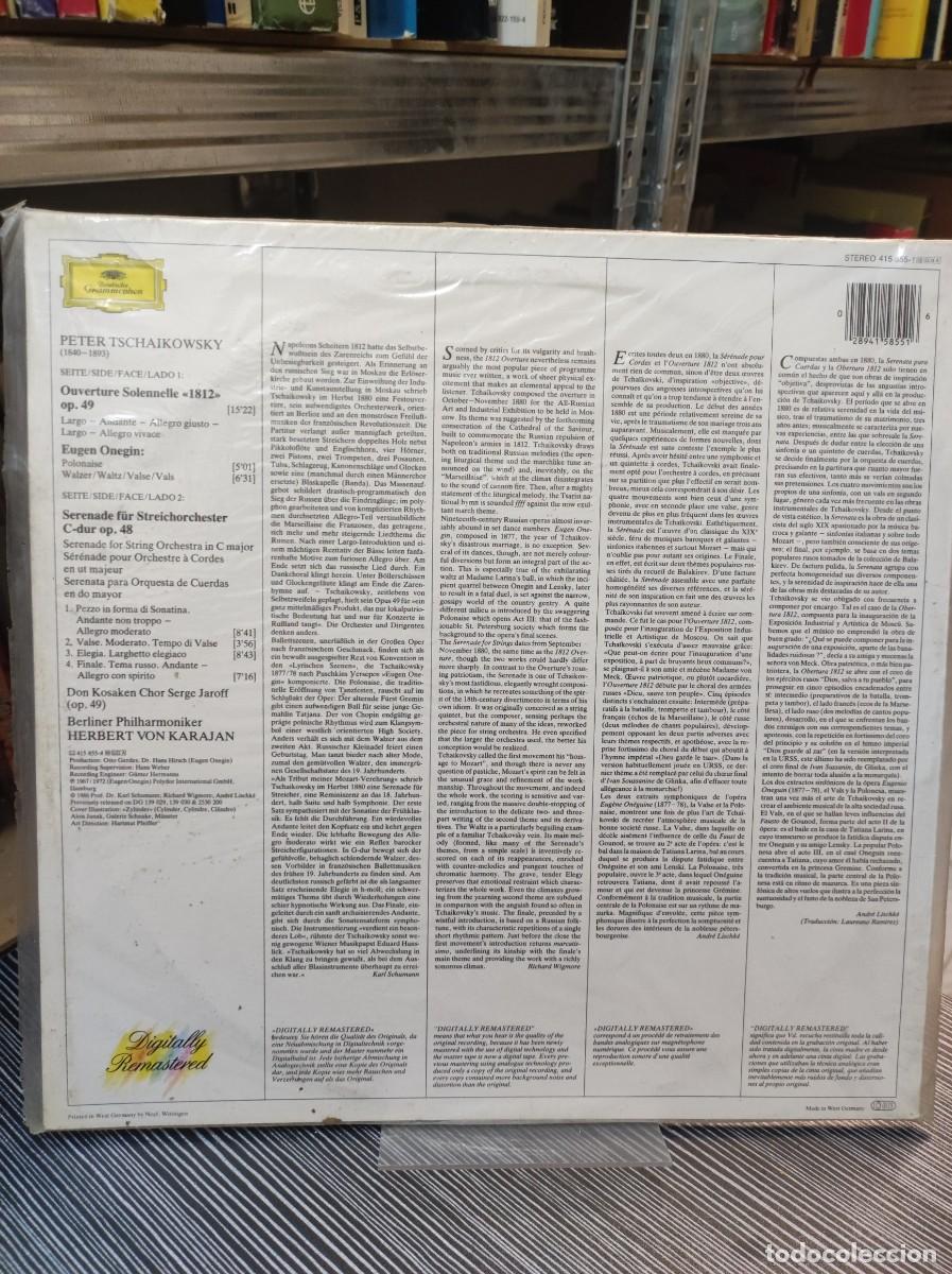 Discos de vinilo: TCHAIKOVSKY 1812 OVERTURE SERENADE FOR STRINGS - Foto 2