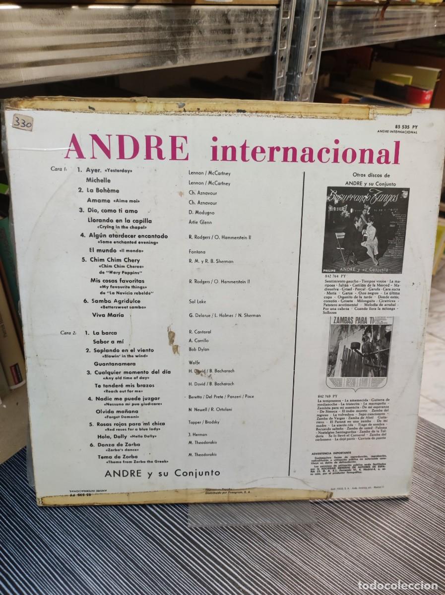 Discos de vinilo: ANDRE INTERNACIONAL YESTERDAY - Foto 2