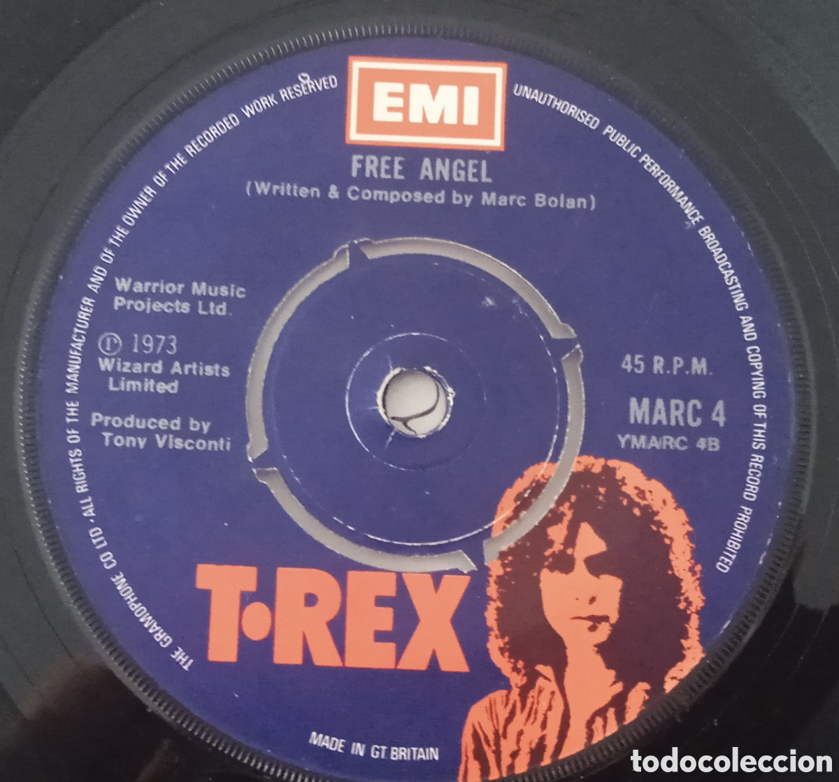 Discos de vinilo: T. REX - 20th century boy (1973) single - Foto 2