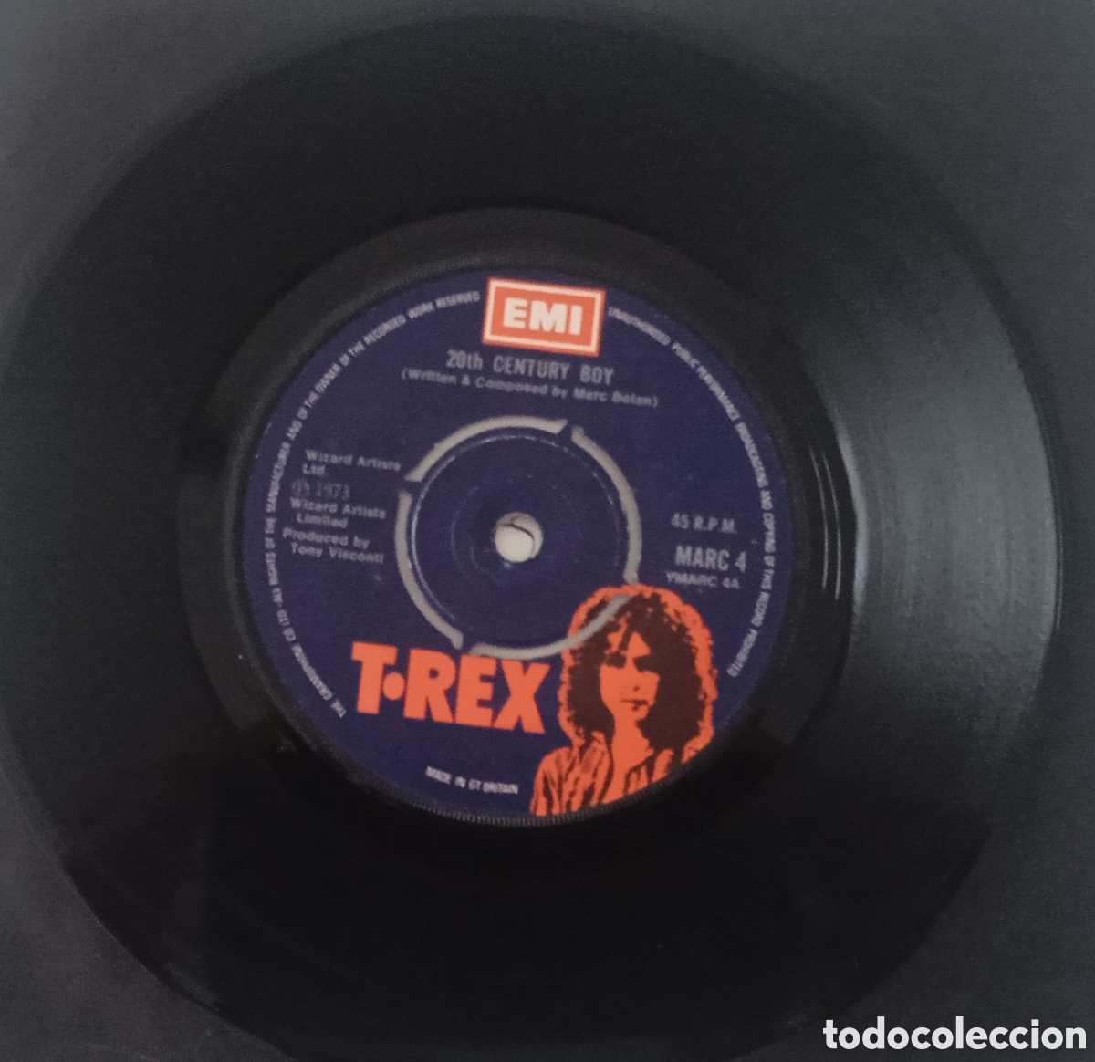 Discos de vinilo: T. REX - 20th century boy (1973) single - Foto 3