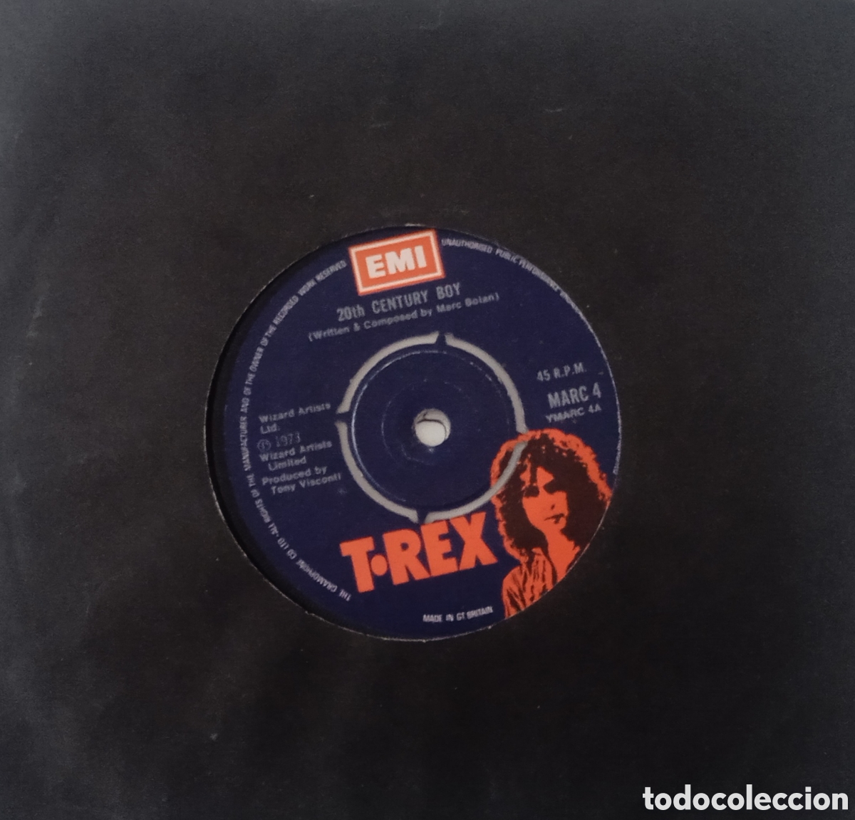 Discos de vinilo: T. REX - 20th century boy (1973) single - Foto 5