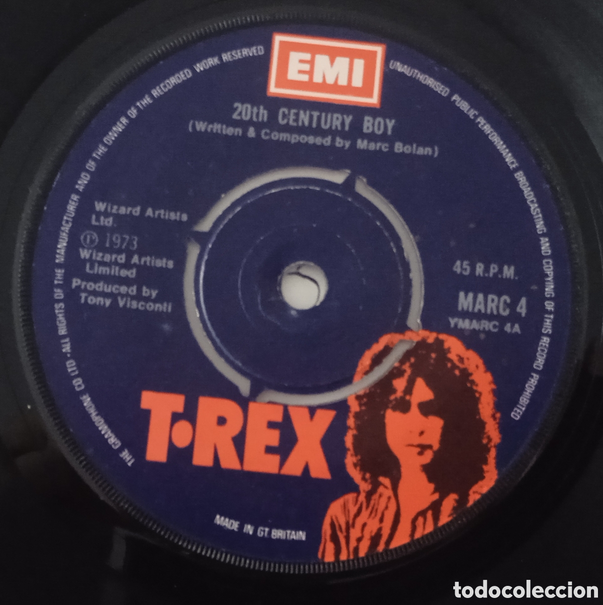 Discos de vinilo: T. REX - 20th century boy (1973) single - Foto 1
