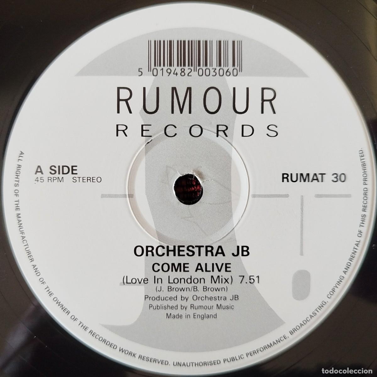 Discos de vinilo: ORCHESTRA JB ** Come Alive ** MAXI SINGLE VINILO 1991 UK - Foto 3