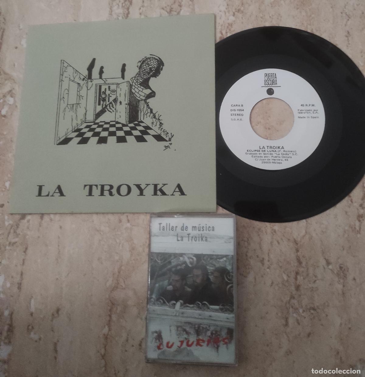 Discos de vinilo: LA TROIKA- EL ECOLOGISTA / ECLIPSE DE LUNA / SINGLE-ROCK-MALAGA- EICION PRIVADA MAS CASSETTE - Foto 1