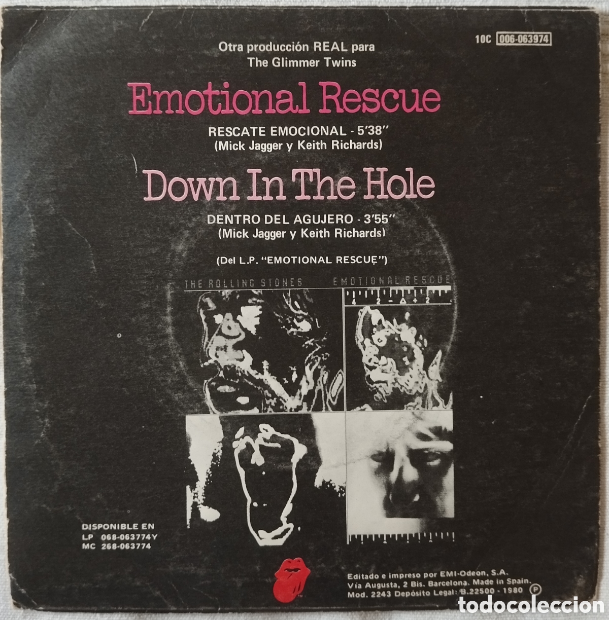 Discos de vinilo: The Rolling Stones - Emotional Rescue - single - Foto 2