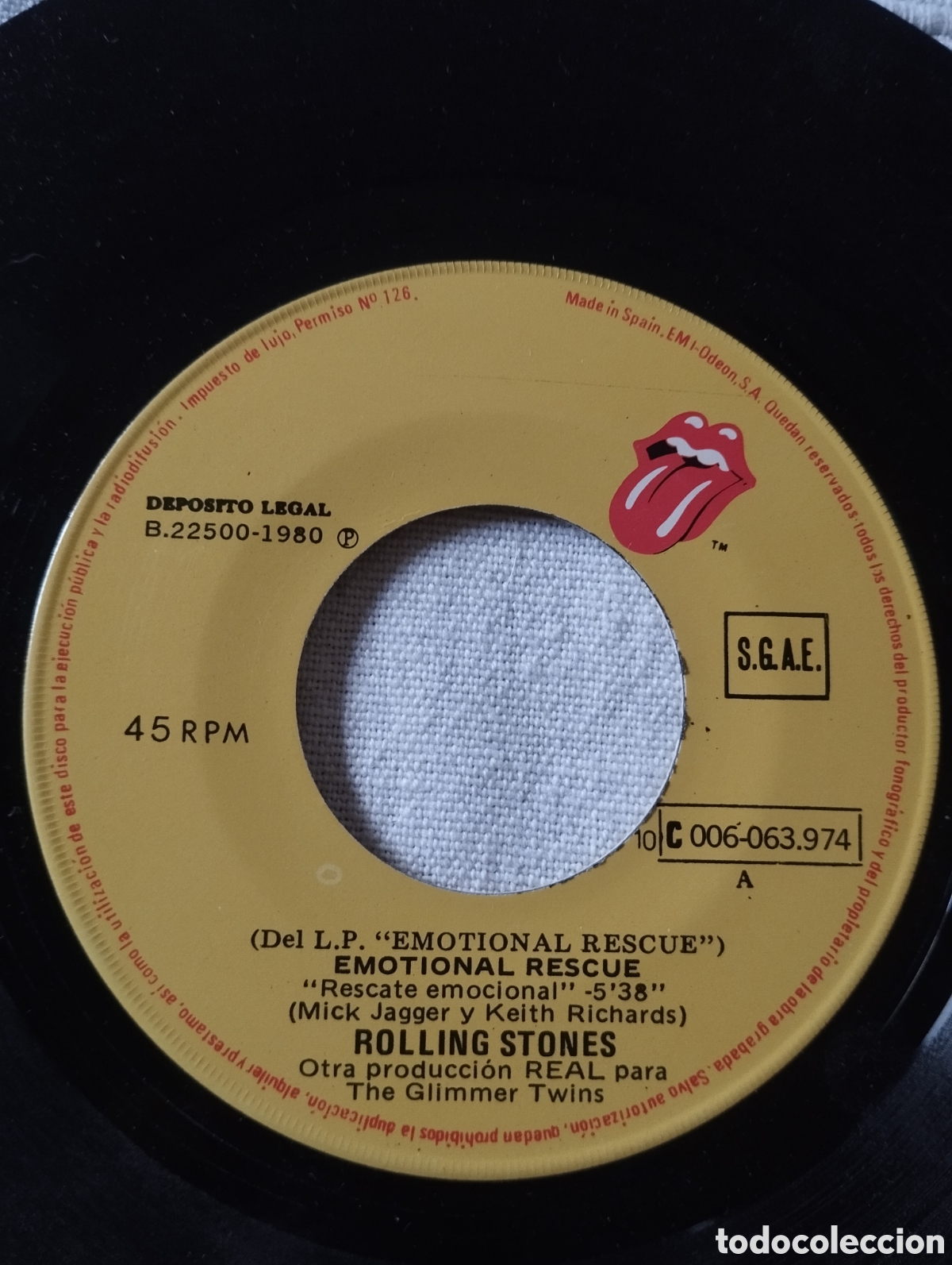 Discos de vinilo: The Rolling Stones - Emotional Rescue - single - Foto 6