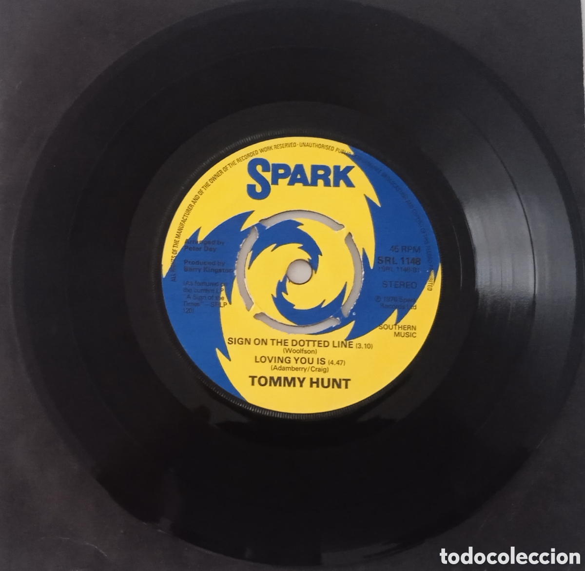 Discos de vinilo: TOMMY HUNT - One fine morning (1976) single - Foto 4