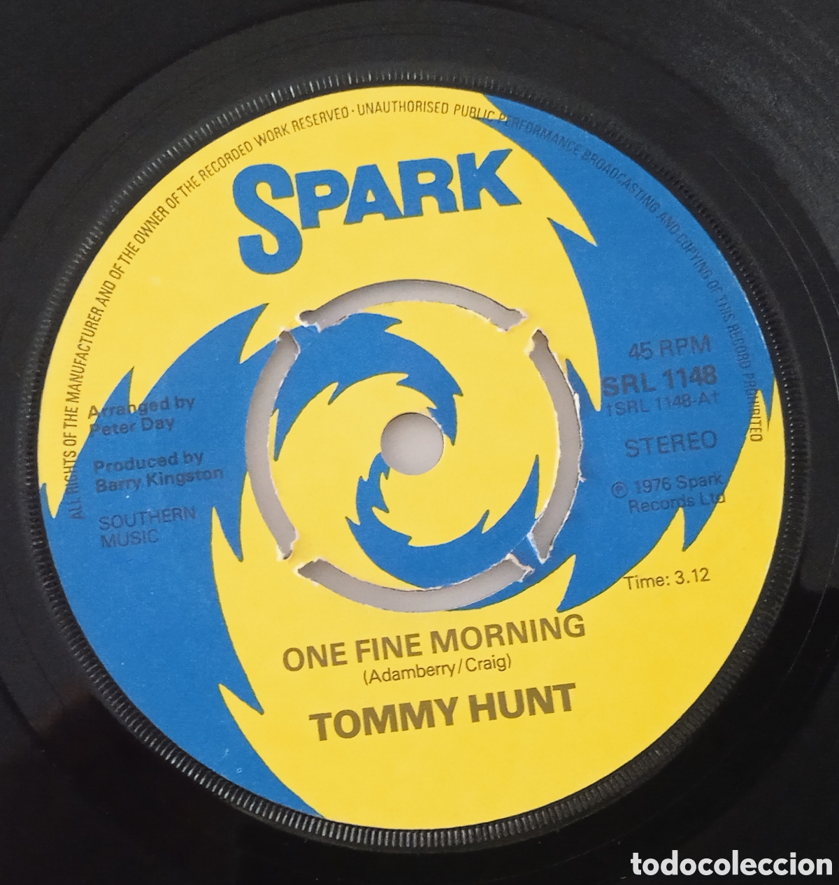 Discos de vinilo: TOMMY HUNT - One fine morning (1976) single - Foto 1