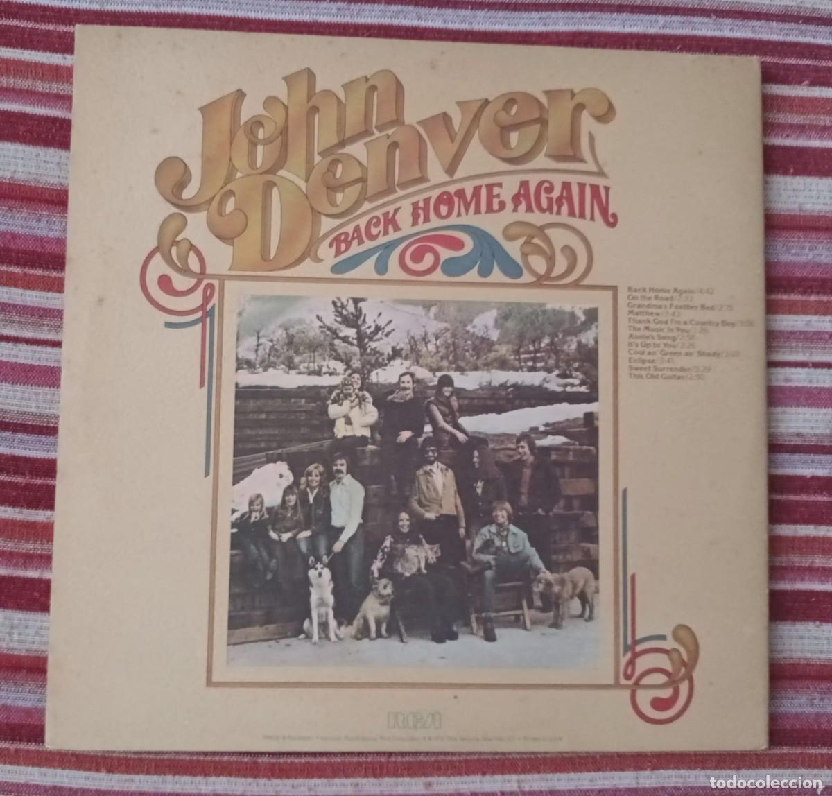 Discos de vinilo: JOHN DENVER - BACK HOME AGAIN - LP - Foto 2