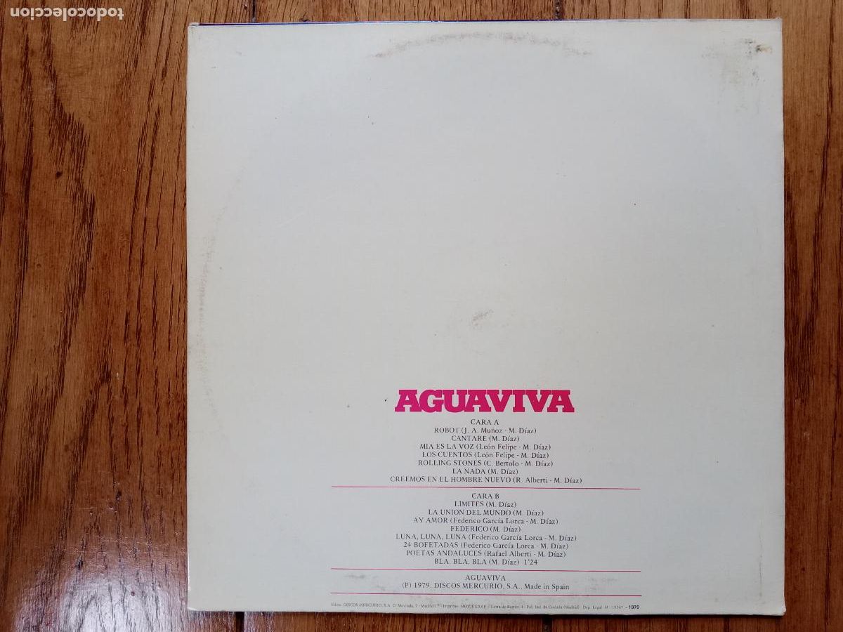 Discos de vinilo: Aguaviva - cada vez m&aacute;s cerca - Foto 2