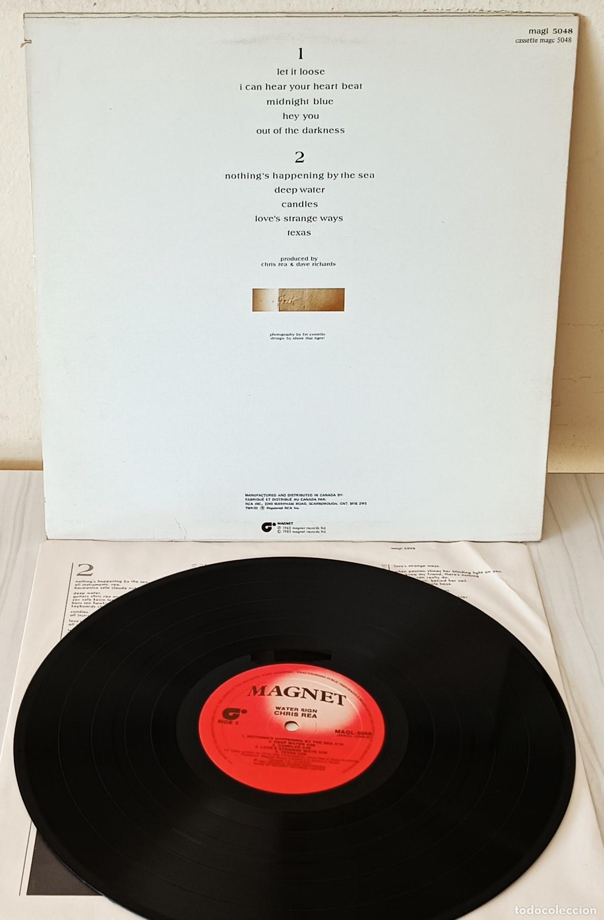Discos de vinilo: CHRIS REA - WATER SIGN MAGNET EDIC. CANADA - 1983 - Foto 2