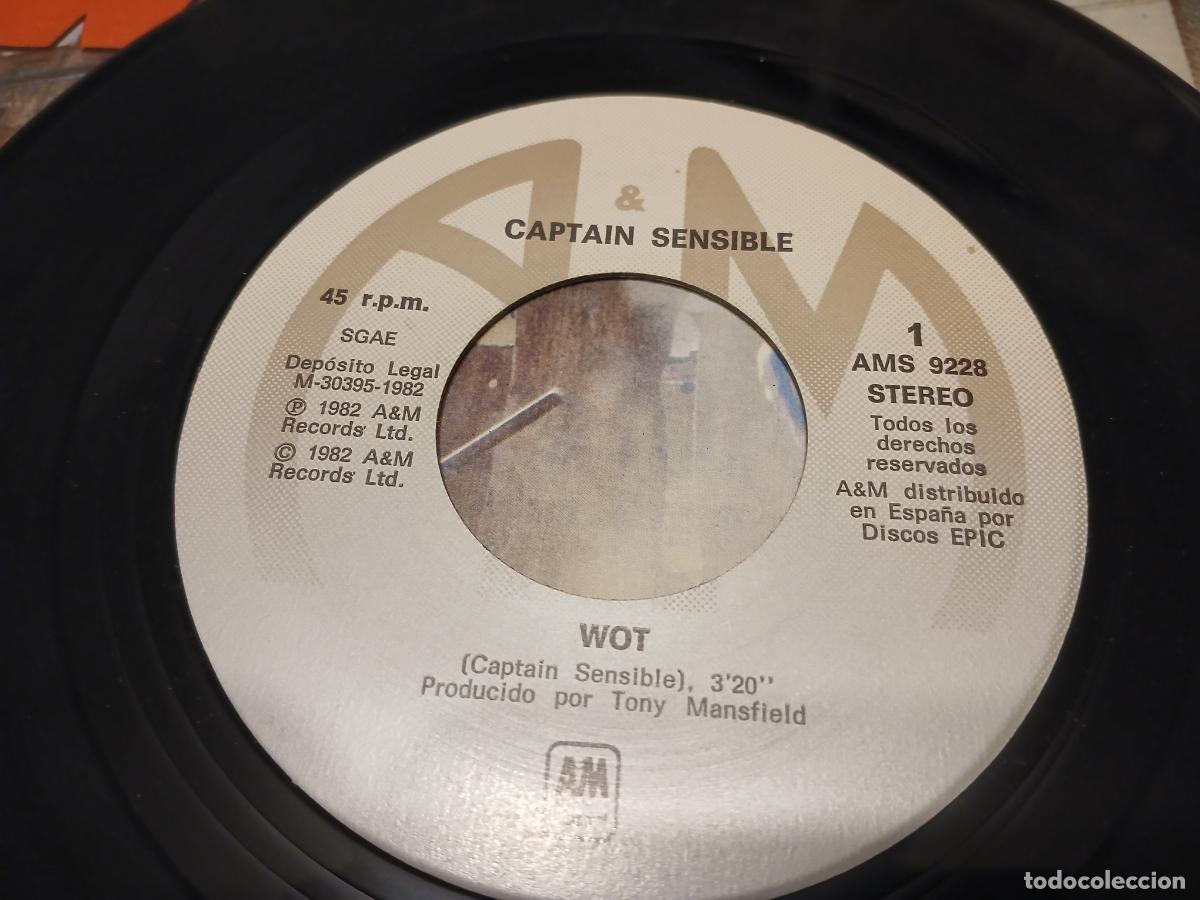 Discos de vinilo: Captain Sensible -wot- (1982) single 7&rdquo; - Foto 2