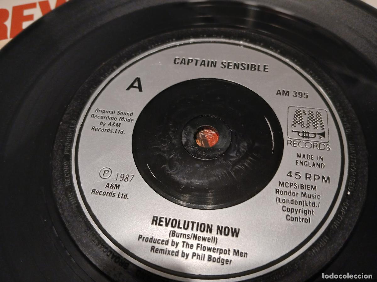 Discos de vinilo: Captain Sensible -Revolution now- (1987) single 7&rdquo; - Foto 2
