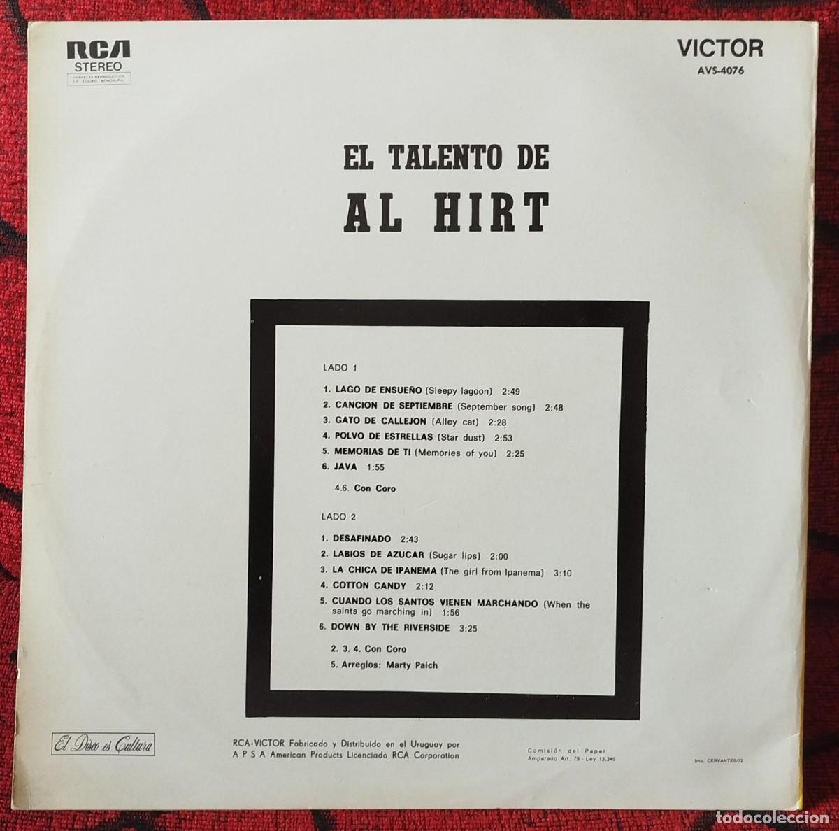 Discos de vinilo: AL HIRT ** El Talento De Al Hirt ** VINILO LP URUGUAY - Foto 2