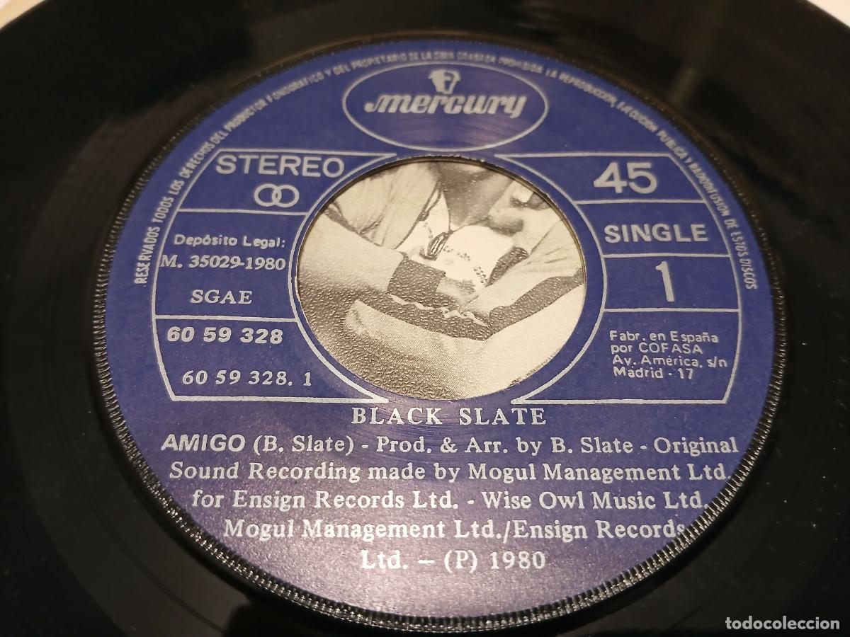 Discos de vinilo: Black slate -Amigo- (1980) single 7&rdquo; - Foto 2