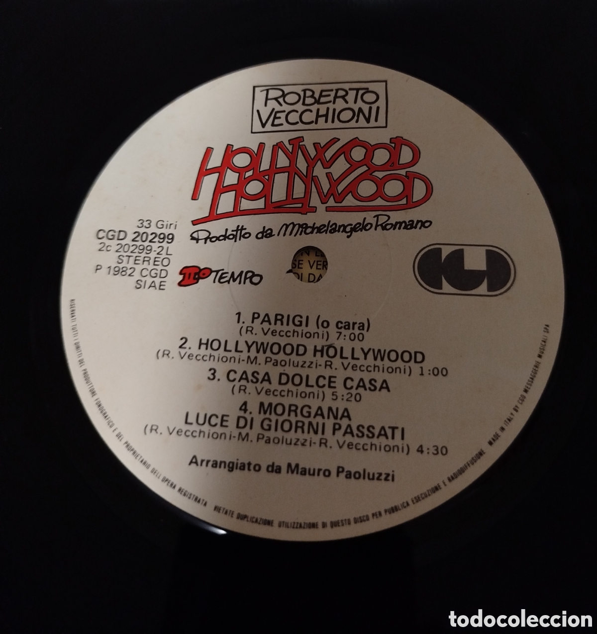 Discos de vinilo: Roberto Vecchioni - Hollywood Hollywood - Foto 3