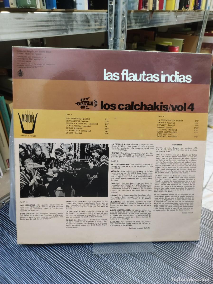 Discos de vinilo: Los Calchakis &ndash; Las Flautas Indias, Vol. 4 - Foto 2
