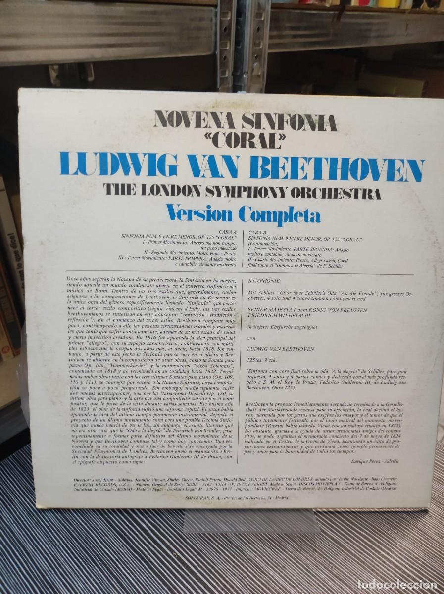Discos de vinilo: LUDWIG VAN BEETHOVEN VERSION COMPELTA - Foto 2