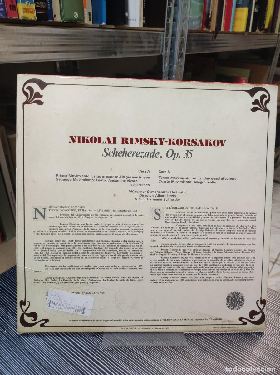 Discos de vinilo: NIKOLAI RIMSKY KORSAKOV SCHEHEREZADE OP 35 - Foto 2