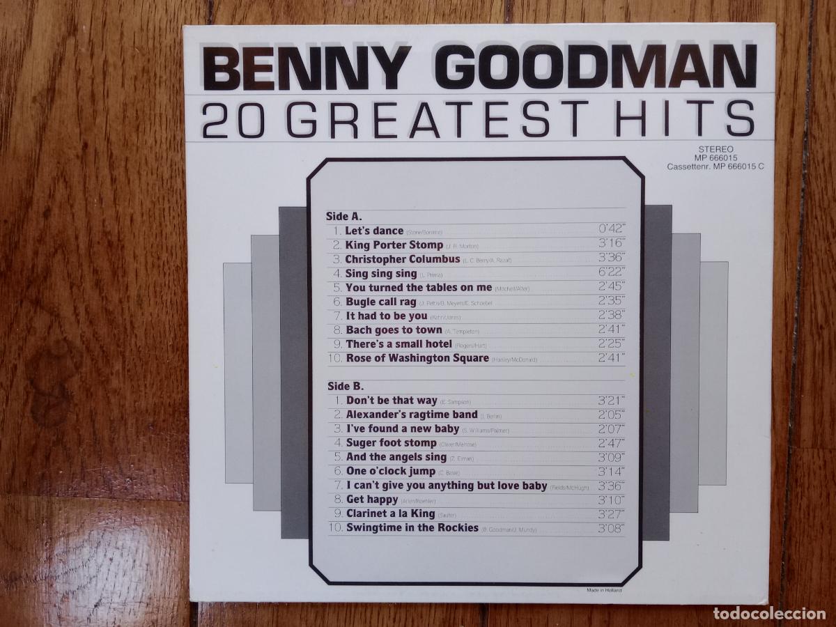 Discos de vinilo: Benny Goodman - 20 greatest hits - Foto 2