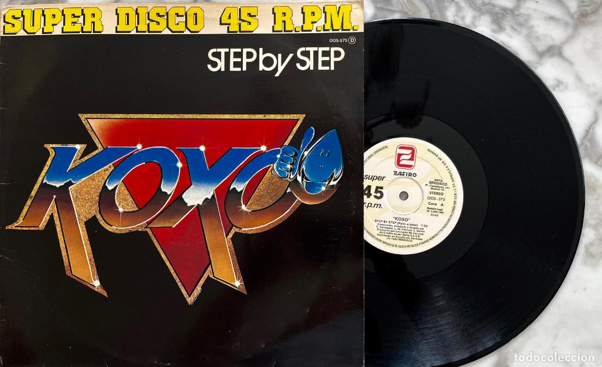 Discos de vinilo: KOXO, STEP BY STEP. MAXISINGLE ESPA&Ntilde;A 1983 - Foto 1