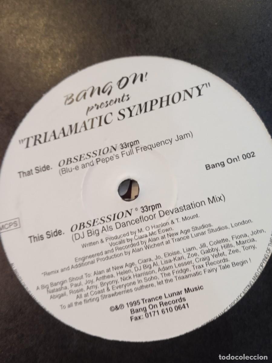 Discos de vinilo: Triaamatic Symphony &ndash; Obsession. Maxisingle. - Foto 2