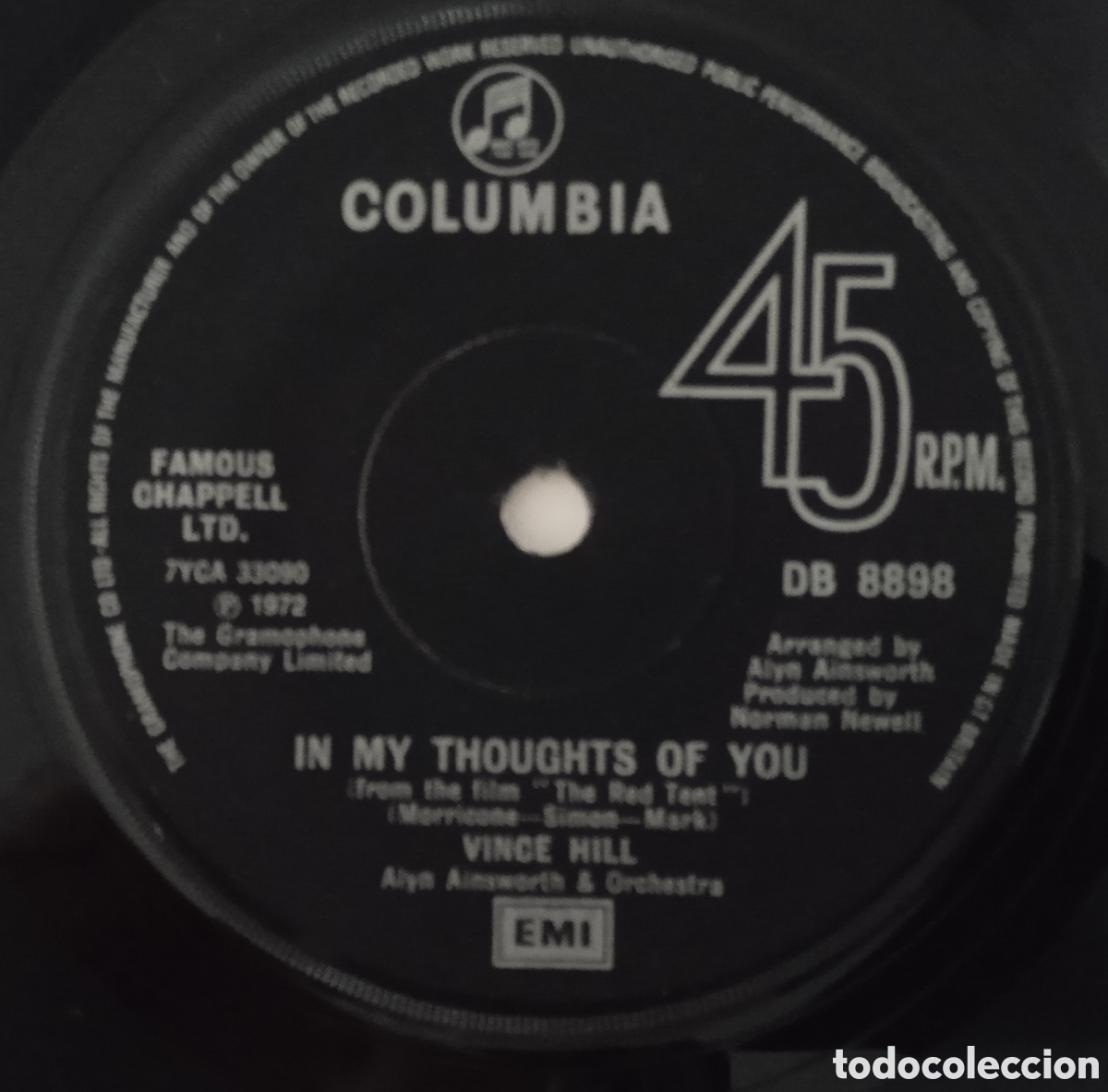 Discos de vinilo: VINCE HILL - Maybe this time (1972) single - Foto 2