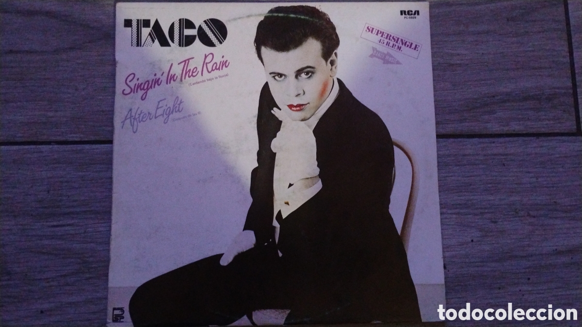 Discos de vinilo: TACO-SINGINGINTHE RAIN-MAXI-RCA/SPAIN-IB - Foto 1