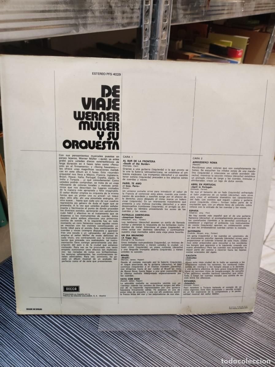 Discos de vinilo: Werner M&uuml;ller Y Su Orquesta &ndash; De Viaje - Foto 2