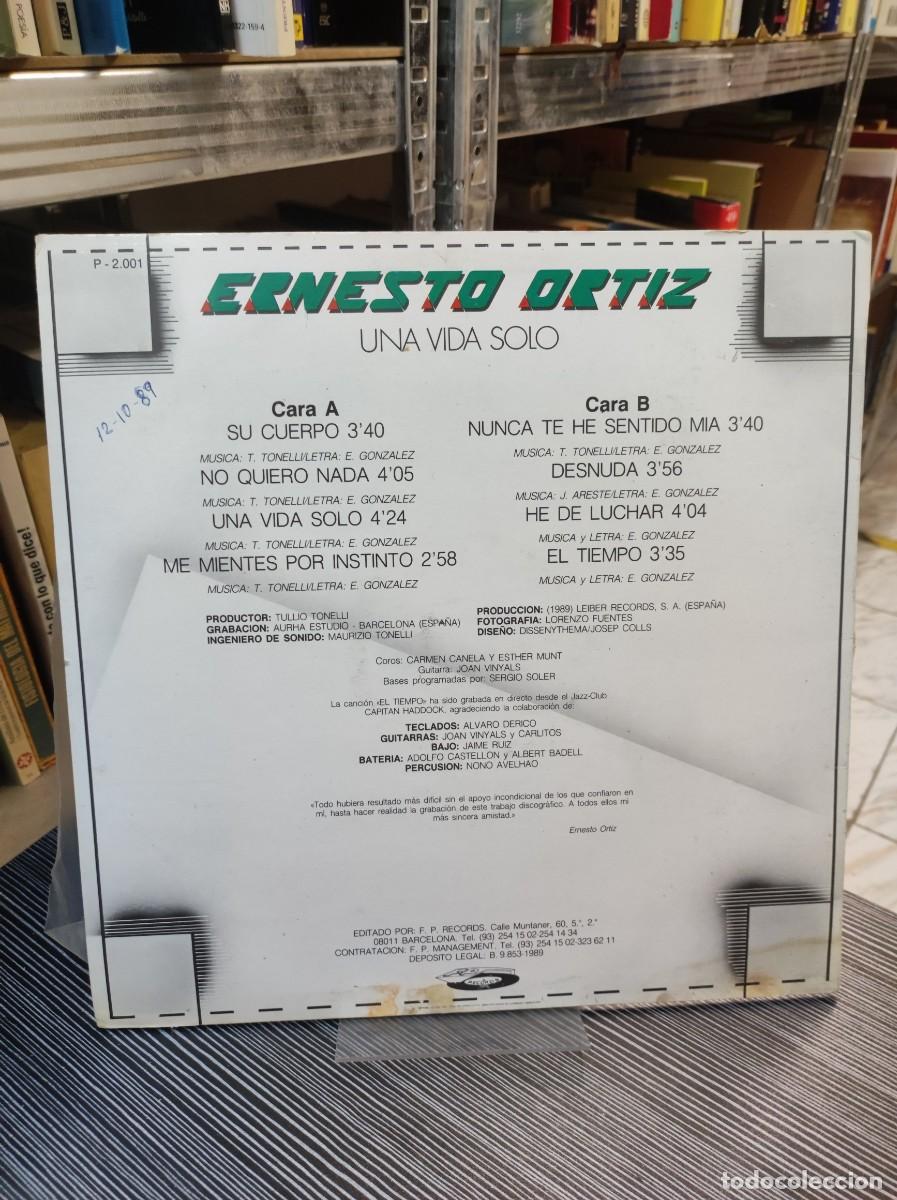 Discos de vinilo: Ernesto Ortiz &ndash; Una Vida Solo - Foto 2
