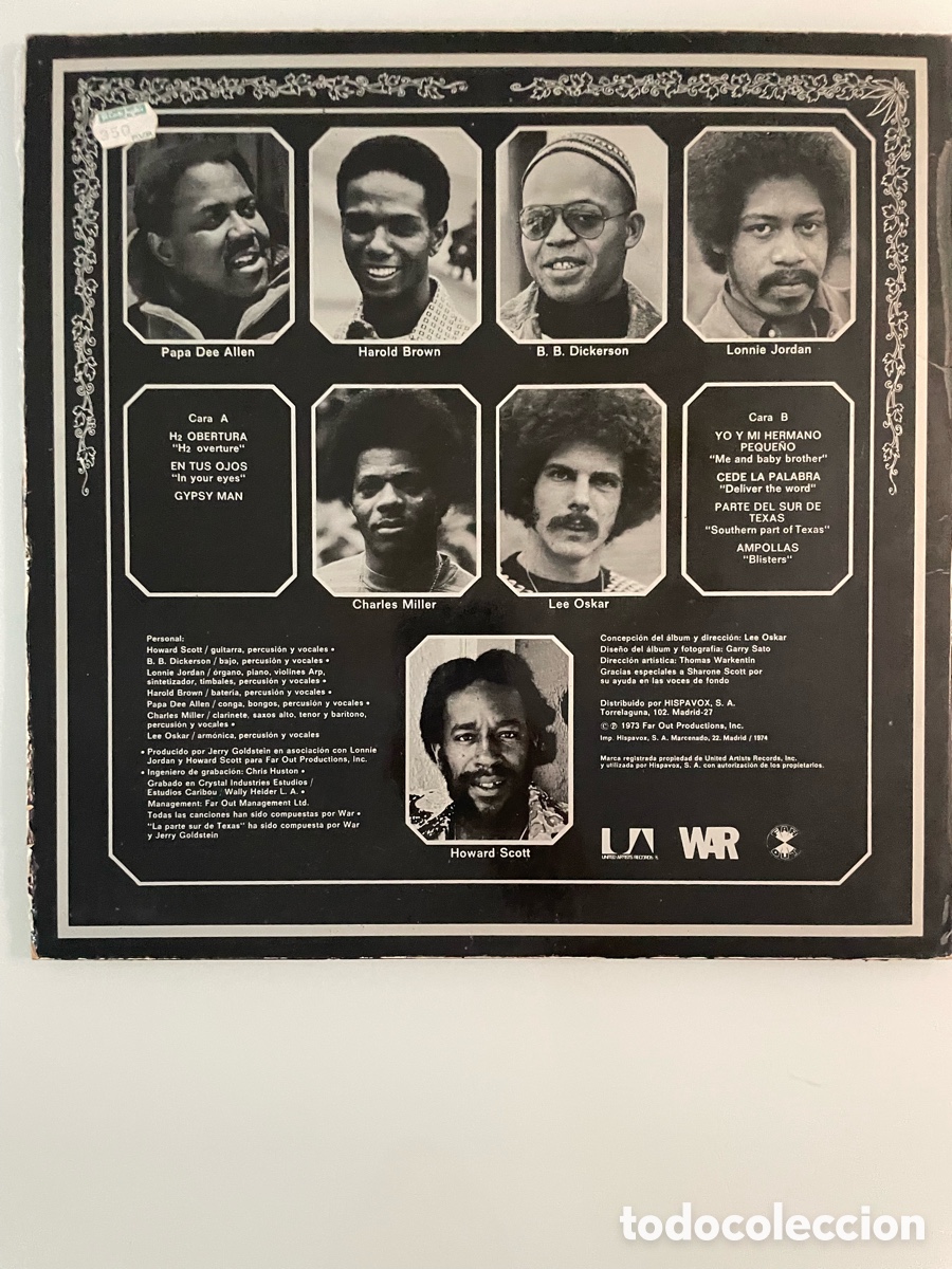 Discos de vinilo: Disco vinilo.- WAR: Cede la palabra. UA Records 1973 - Foto 3