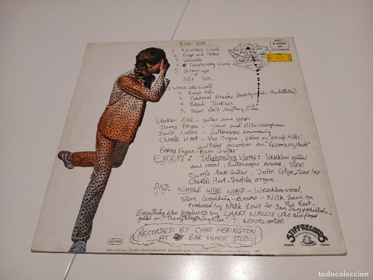Discos de vinilo: Wreckless Eric -Wreckless Eric- (1978) LP disco vinilo - Foto 6