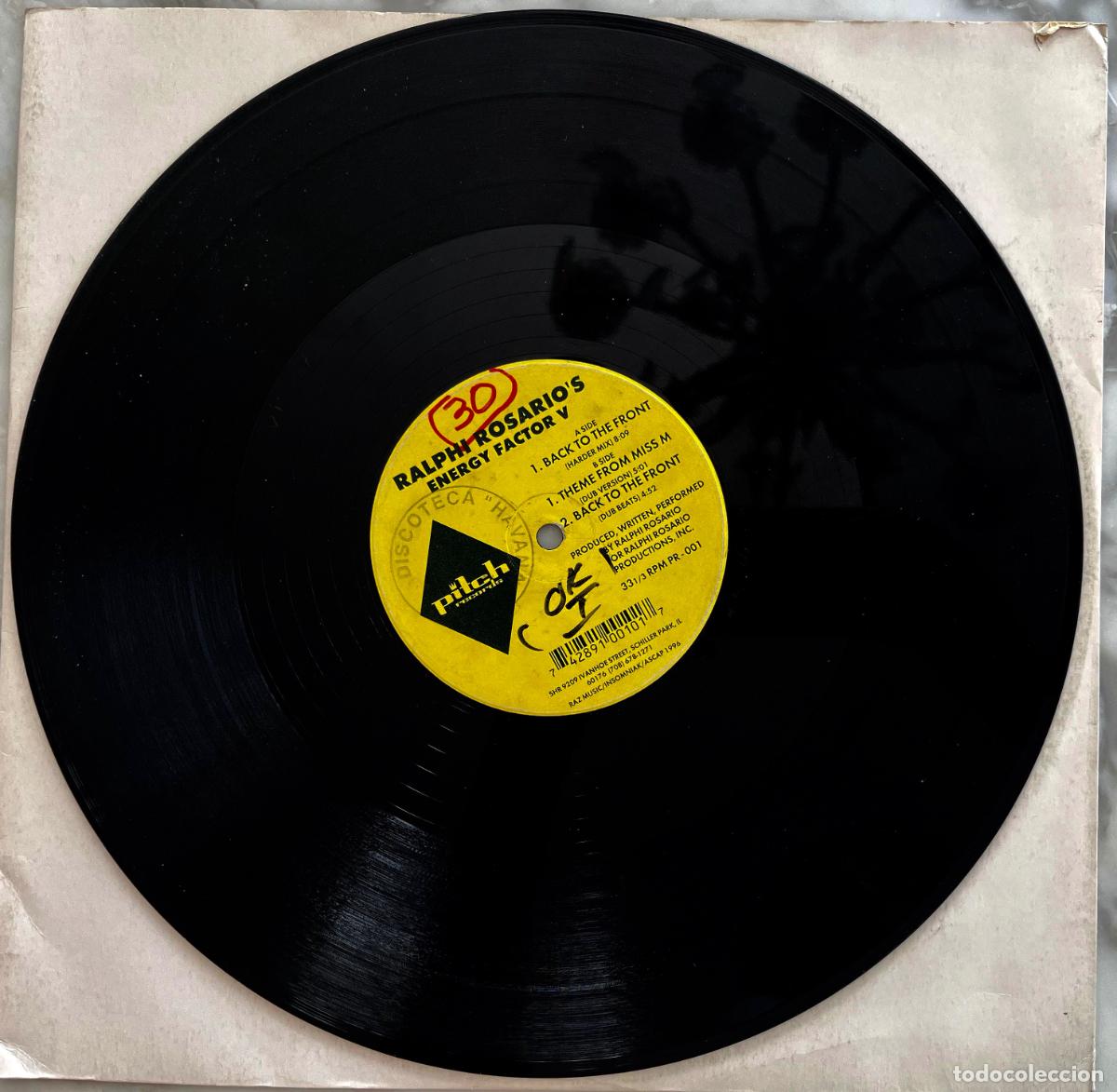 Discos de vinilo: RALPHI ROSARIOS ENERGY FACTOR V BACK TO THE FRONT, MAXISINGLE 3 TEMAS - Foto 1