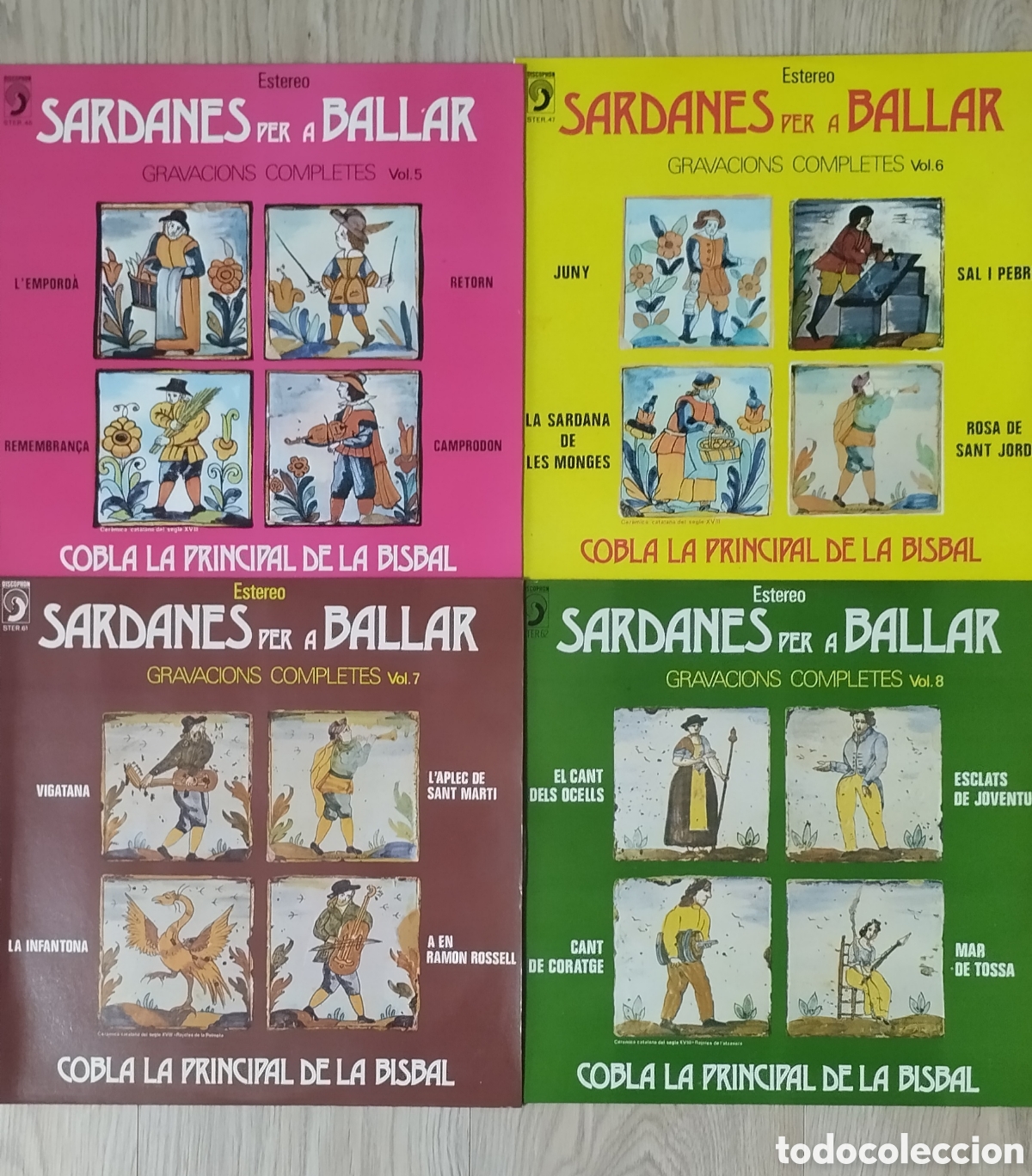 Discos de vinilo: 4 LP SARDANES COMPLETES PER A BALLAR - Foto 1