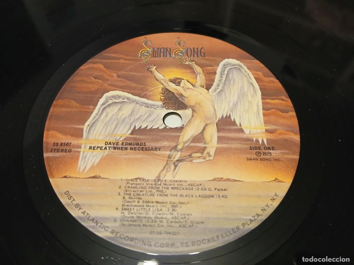 Discos de vinilo: Dave Edmunds -Repeat when necessary- LP disco vinilo - Foto 2