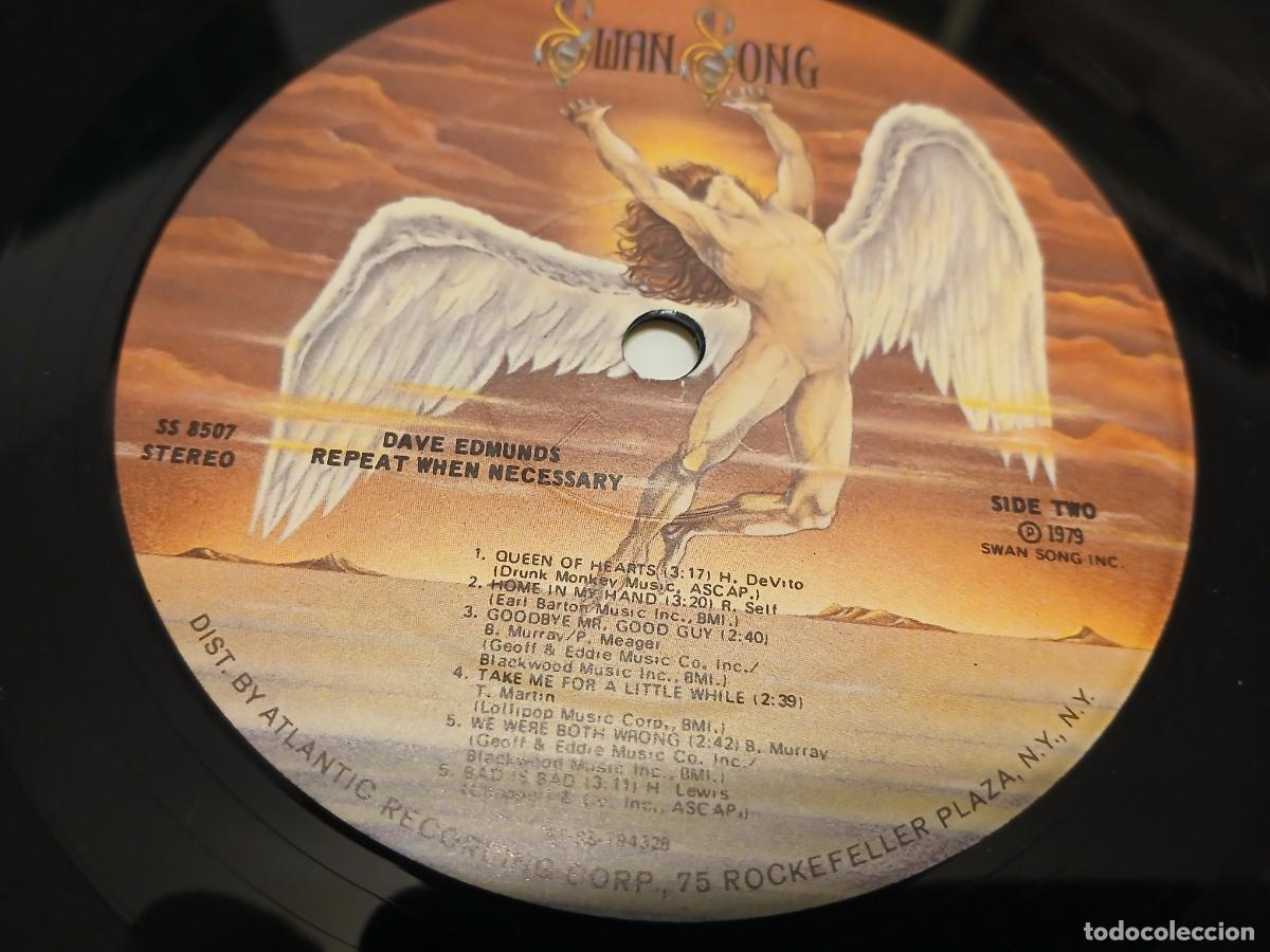Discos de vinilo: Dave Edmunds -Repeat when necessary- LP disco vinilo - Foto 3