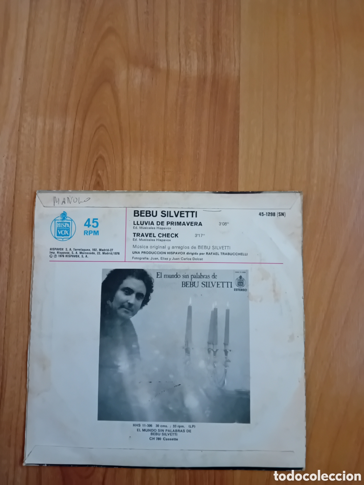 Discos de vinilo: BEBU SILVETTI. LLUVIA DE PRIMAVERA - Foto 2