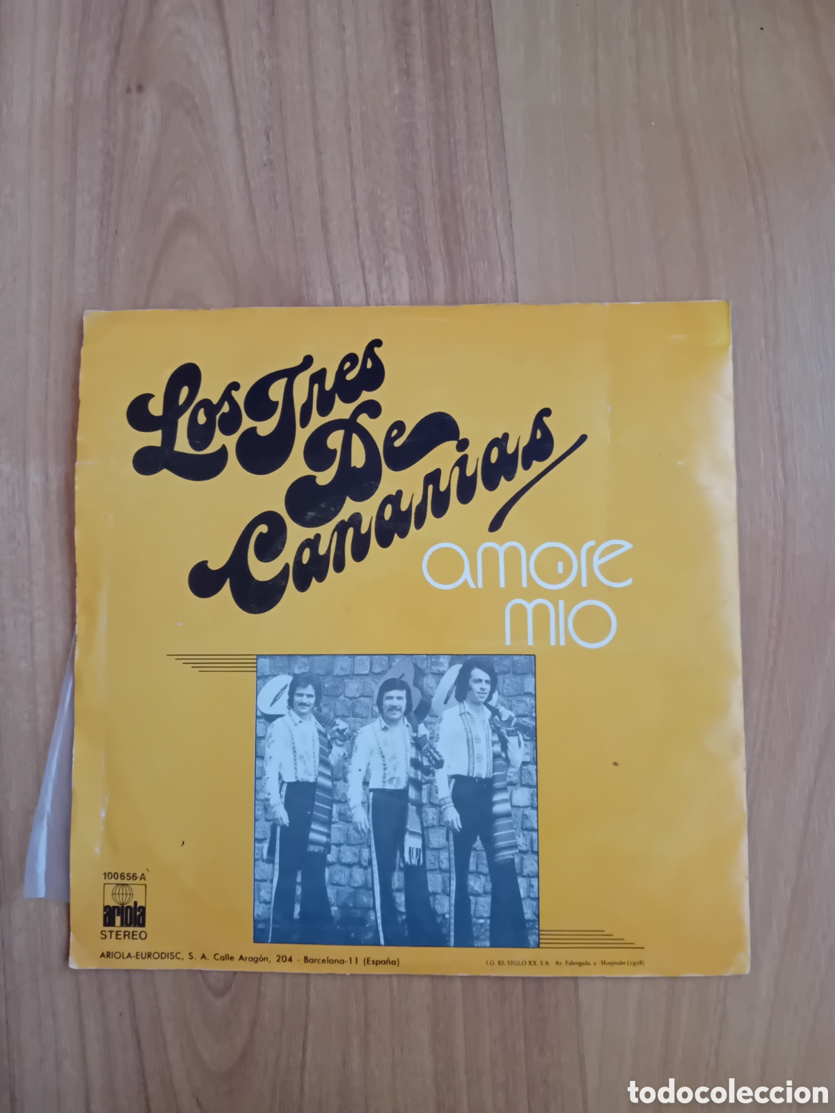 Discos de vinilo: LOS TRES DE CANARIAS. AMORE MIO - Foto 2