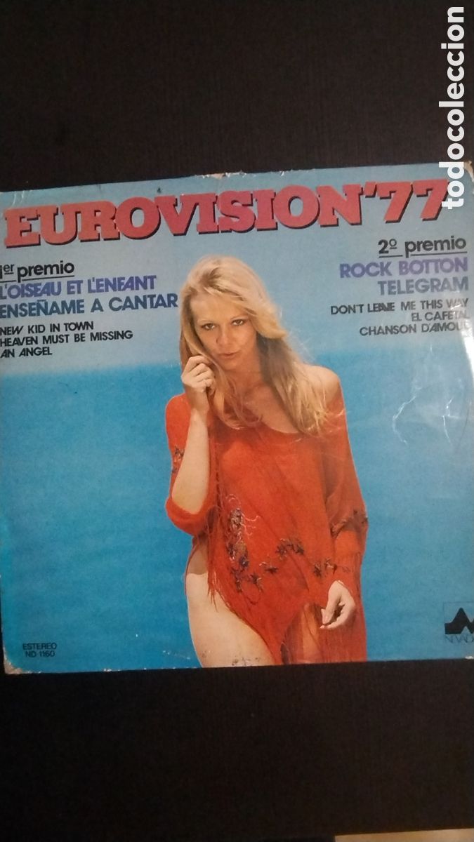 Discos de vinilo: Eurovisi&oacute;n 77 disco lp - Foto 1