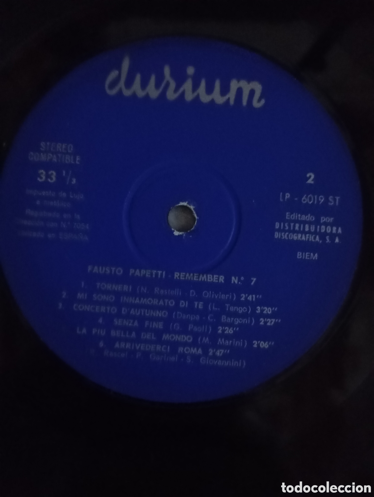 Discos de vinilo: FAUSTO PAPETTI - REMEMBER n&ordm; 7 - PALOBAL - 1971 - Foto 5