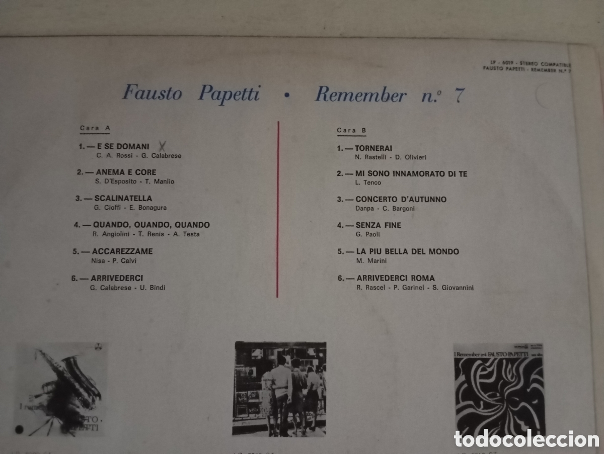 Discos de vinilo: FAUSTO PAPETTI - REMEMBER n&ordm; 7 - PALOBAL - 1971 - Foto 6